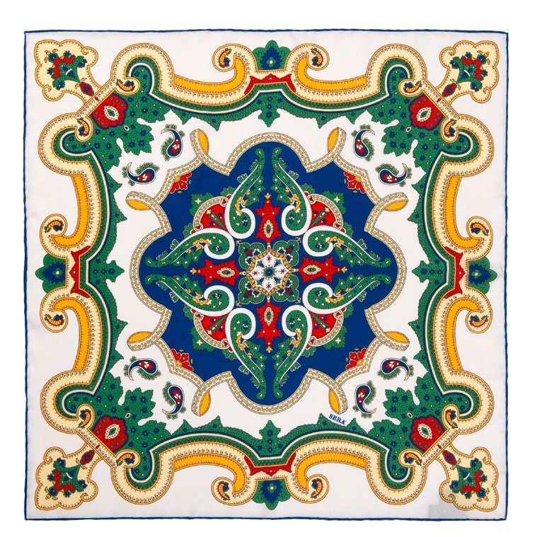 Pochette Etna Bianco — Sera Fine Silk