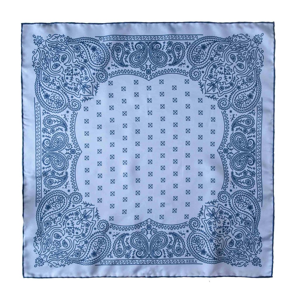 Bandana Double Color Paisley — Sera Fine Silk